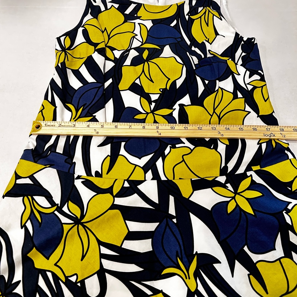 Beatrice .b Cotton-lined Blue and Yellow Floral
Sleeveless Dress-Sz 4 - Picture 10 of 13